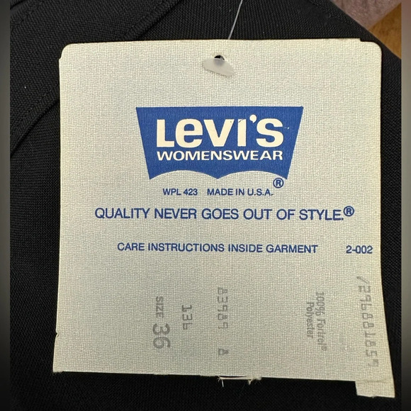 Levi’s Vintage Made In USA Bend Over Pull On Pants Size 36 NWT - Picture 3 of 7